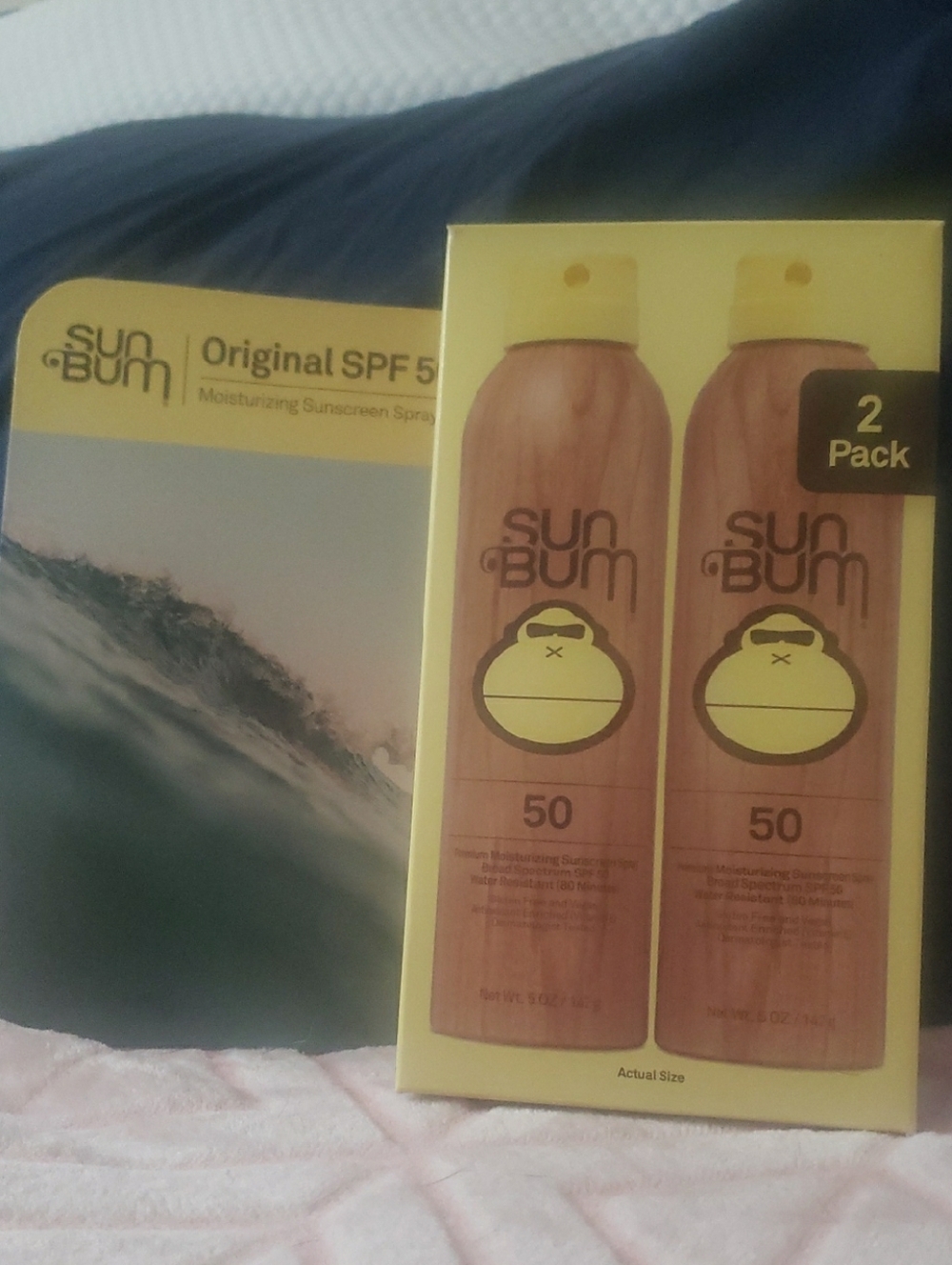 Sun Bum Original SPF 50 Moisturizing Sunscreen Spray 2-Pack - Yellow